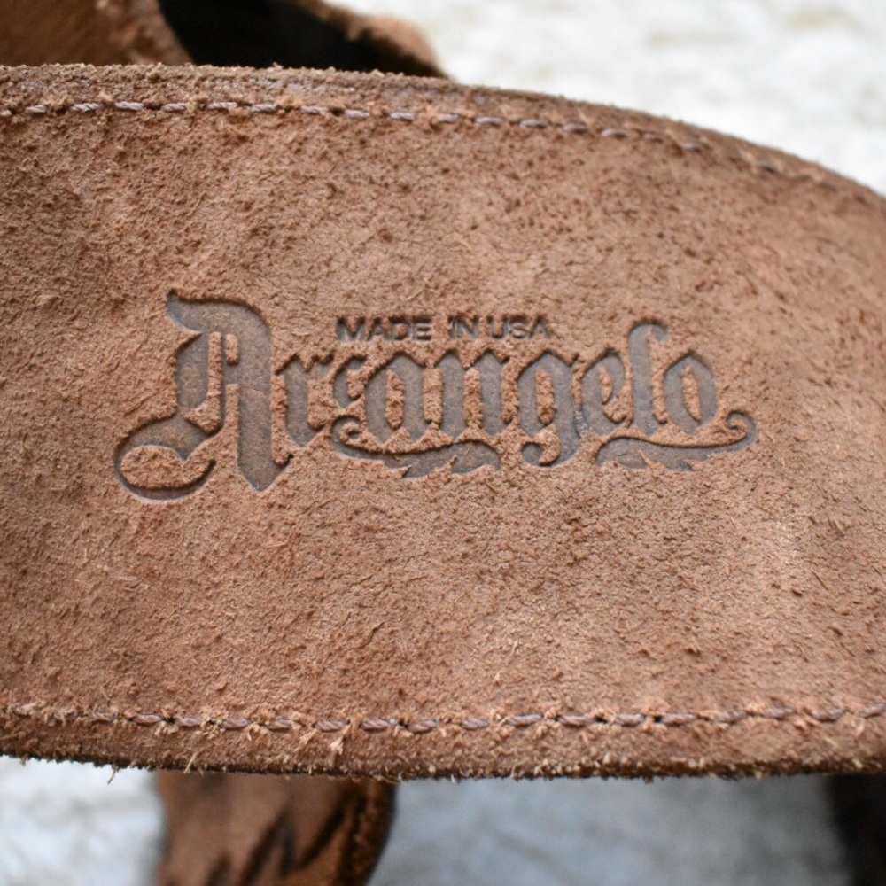 Arcangelo Blue Distressed Leather Braided Belt - Picture 12 of 12
